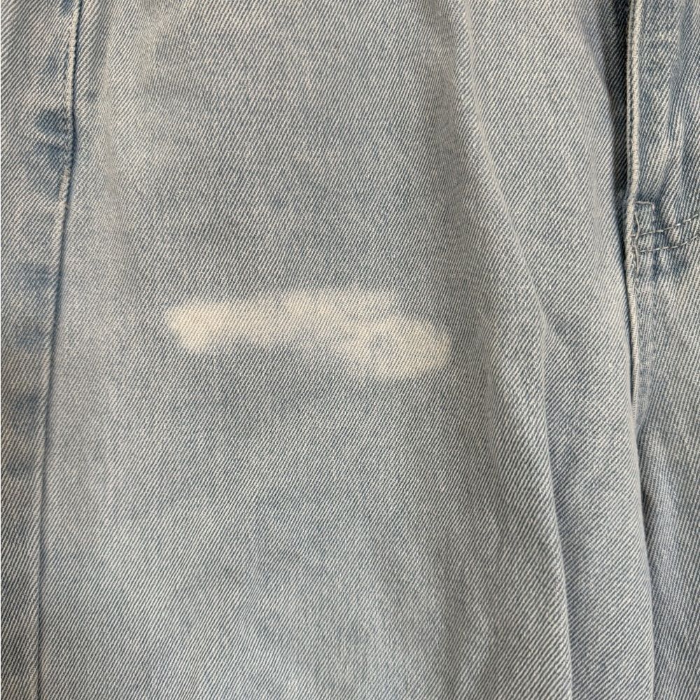 RSQ Baggy Jean Women 26 Light Blue Distressed Denim Tapered Organic Cott… - Picture 3 of 6